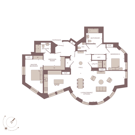 Fitzjohn's Hampstead Village - Apartment 12 floorplan